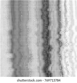 Spotted black and white grunge vector line background. Abstract halftone illustration background. Grunge grid polka dot background pattern
