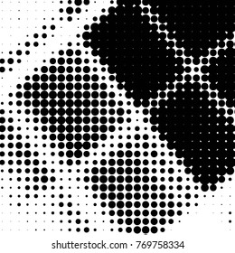 Spotted black and white grunge vector line background. Abstract halftone illustration background. Grunge grid polka dot background pattern
