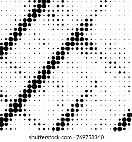 Spotted black and white grunge vector line background. Abstract halftone illustration background. Grunge grid polka dot background pattern
