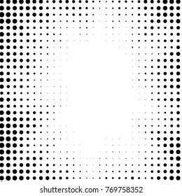 Spotted black and white grunge vector line background. Abstract halftone illustration background. Grunge grid polka dot background pattern
