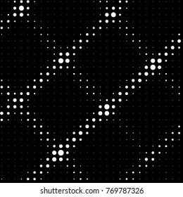 Spotted black and white grunge vector line background. Abstract halftone illustration background. Grunge grid polka dot background pattern

