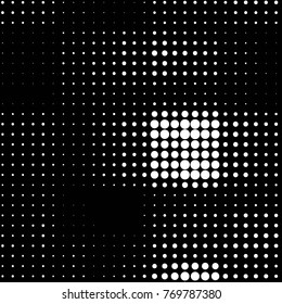 Spotted black and white grunge vector line background. Abstract halftone illustration background. Grunge grid polka dot background pattern

