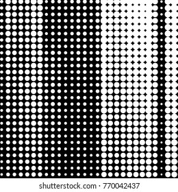 Spotted black and white grunge vector line background. Abstract halftone illustration background. Grunge grid polka dot background pattern
