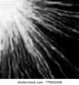 Spotted black and white grunge vector line background. Abstract halftone illustration background. Grunge grid polka dot background pattern

