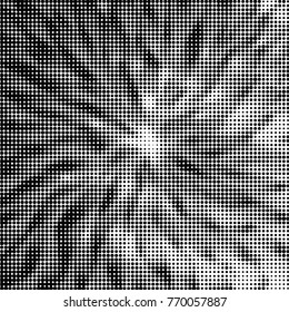 Spotted black and white grunge vector line background. Abstract halftone illustration background. Grunge grid polka dot background pattern
