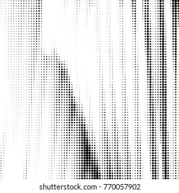 Spotted black and white grunge vector line background. Abstract halftone illustration background. Grunge grid polka dot background pattern
