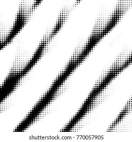 Spotted black and white grunge vector line background. Abstract halftone illustration background. Grunge grid polka dot background pattern
