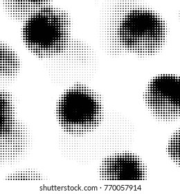 Spotted black and white grunge vector line background. Abstract halftone illustration background. Grunge grid polka dot background pattern
