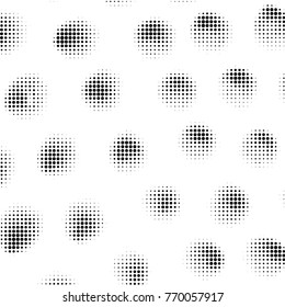 Spotted black and white grunge vector line background. Abstract halftone illustration background. Grunge grid polka dot background pattern
