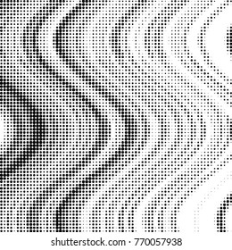 Spotted black and white grunge vector line background. Abstract halftone illustration background. Grunge grid polka dot background pattern
