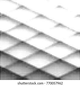 Spotted black and white grunge vector line background. Abstract halftone illustration background. Grunge grid polka dot background pattern
