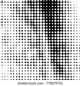 Spotted black and white grunge vector line background. Abstract halftone illustration background. Grunge grid polka dot background pattern
