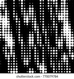 Spotted black and white grunge vector line background. Abstract halftone illustration background. Grunge grid polka dot background pattern

