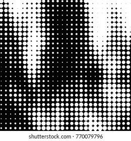 Spotted black and white grunge vector line background. Abstract halftone illustration background. Grunge grid polka dot background pattern
