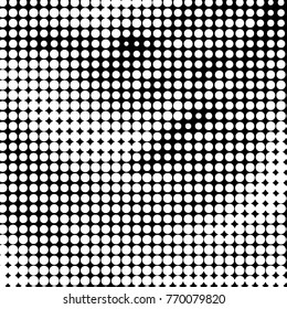 Spotted black and white grunge vector line background. Abstract halftone illustration background. Grunge grid polka dot background pattern
