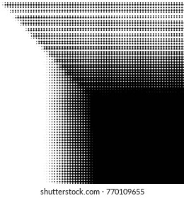 Spotted black and white grunge vector line background. Abstract halftone illustration background. Grunge grid polka dot background pattern
