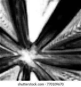 Spotted black and white grunge vector line background. Abstract halftone illustration background. Grunge grid polka dot background pattern
