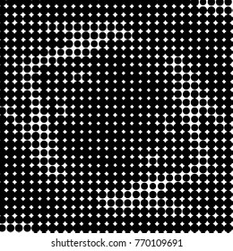 Spotted black and white grunge vector line background. Abstract halftone illustration background. Grunge grid polka dot background pattern
