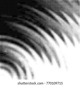 Spotted black and white grunge vector line background. Abstract halftone illustration background. Grunge grid polka dot background pattern
