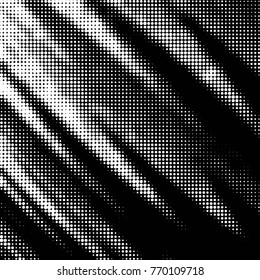 Spotted black and white grunge vector line background. Abstract halftone illustration background. Grunge grid polka dot background pattern
