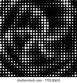 Spotted black and white grunge vector line background. Abstract halftone illustration background. Grunge grid polka dot background pattern
