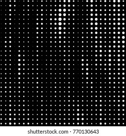 Spotted black and white grunge vector line background. Abstract halftone illustration background. Grunge grid polka dot background pattern
