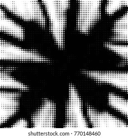 Spotted black and white grunge vector line background. Abstract halftone illustration background. Grunge grid polka dot background pattern
