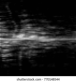 Spotted black and white grunge vector line background. Abstract halftone illustration background. Grunge grid polka dot background pattern

