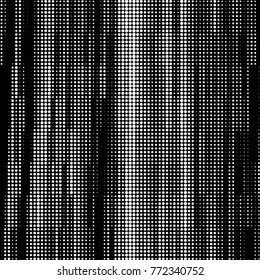 Spotted black and white grunge vector line background. Abstract halftone illustration background. Grunge grid polka dot background pattern
