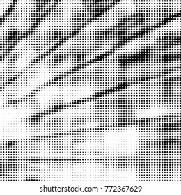 Spotted black and white grunge vector line background. Abstract halftone illustration background. Grunge grid polka dot background pattern
