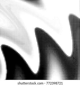 Spotted black and white grunge vector line background. Abstract halftone illustration background. Grunge grid polka dot background pattern
