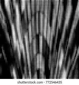 Spotted black and white grunge vector line background. Abstract halftone illustration background. Grunge grid polka dot background pattern
