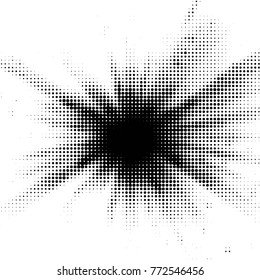 Spotted black and white grunge vector line background. Abstract halftone illustration background. Grunge grid polka dot background pattern
