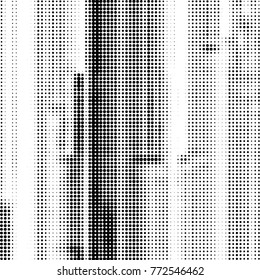 Spotted black and white grunge vector line background. Abstract halftone illustration background. Grunge grid polka dot background pattern
