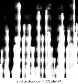 Spotted black and white grunge vector line background. Abstract halftone illustration background. Grunge grid polka dot background pattern

