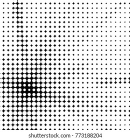 Spotted black and white grunge vector line background. Abstract halftone illustration background. Grunge grid polka dot background pattern
