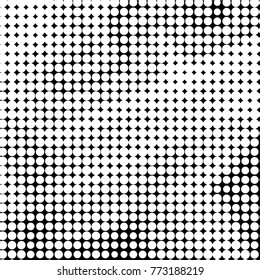 Spotted black and white grunge vector line background. Abstract halftone illustration background. Grunge grid polka dot background pattern
