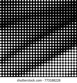 Spotted black and white grunge vector line background. Abstract halftone illustration background. Grunge grid polka dot background pattern
