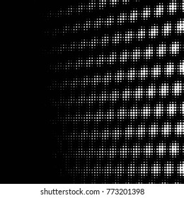 Spotted black and white grunge vector line background. Abstract halftone illustration background. Grunge grid polka dot background pattern
