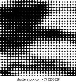Spotted black and white grunge vector line background. Abstract halftone illustration background. Grunge grid polka dot background pattern
