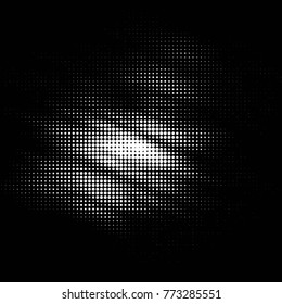 Spotted black and white grunge vector line background. Abstract halftone illustration background. Grunge grid polka dot background pattern
