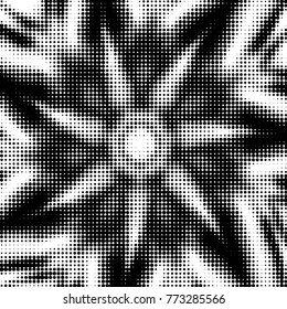 Spotted black and white grunge vector line background. Abstract halftone illustration background. Grunge grid polka dot background pattern
