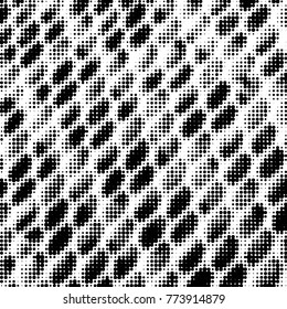 Spotted black and white grunge vector line background. Abstract halftone illustration background. Grunge grid polka dot background pattern
