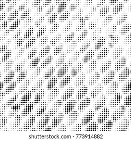 Spotted black and white grunge vector line background. Abstract halftone illustration background. Grunge grid polka dot background pattern

