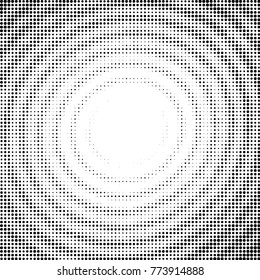 Spotted black and white grunge vector line background. Abstract halftone illustration background. Grunge grid polka dot background pattern
