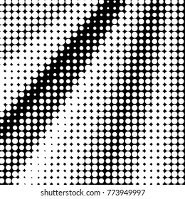 Spotted black and white grunge vector line background. Abstract halftone illustration background. Grunge grid polka dot background pattern
