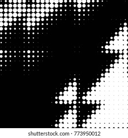 Spotted black and white grunge vector line background. Abstract halftone illustration background. Grunge grid polka dot background pattern

