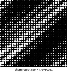 Spotted black and white grunge vector line background. Abstract halftone illustration background. Grunge grid polka dot background pattern
