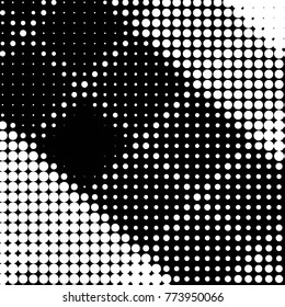 Spotted black and white grunge vector line background. Abstract halftone illustration background. Grunge grid polka dot background pattern
