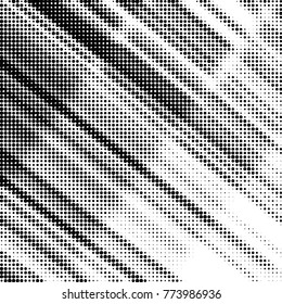 Spotted black and white grunge vector line background. Abstract halftone illustration background. Grunge grid polka dot background pattern
